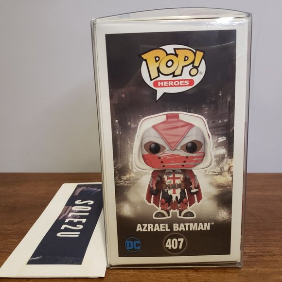 Funko Pop 407 DC Super Heroes Azrael Batman Walgreen's Exclusive w/ Pop Protecto - Picture 4 of 7